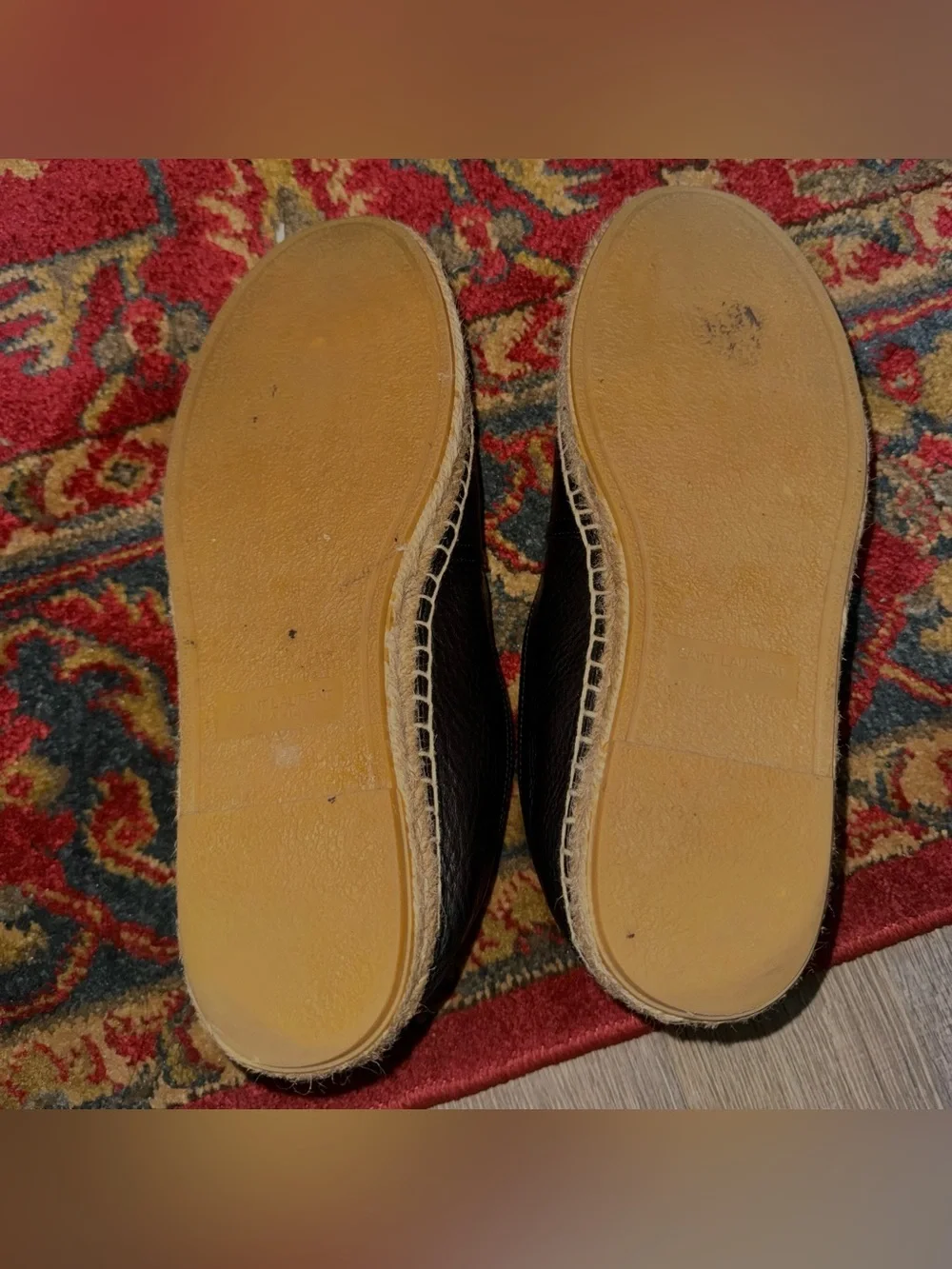 Saint Laurent Men’s Cassandre Slip-On Espadrilles in Black (41 EU | 8 US)